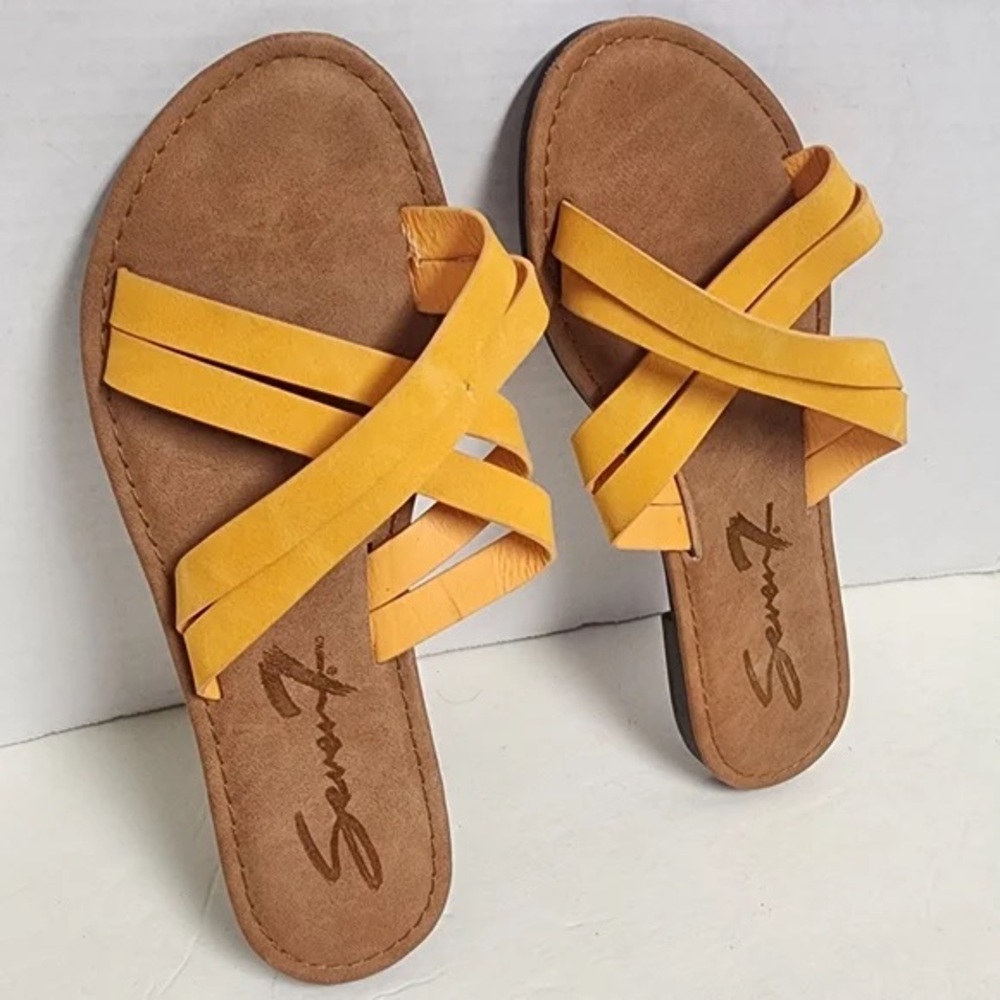 Seven7 Mustard Criss-Cross Sandals